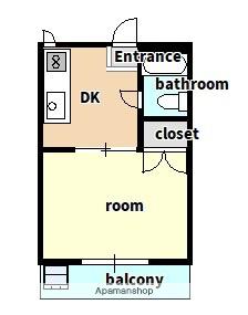 メゾン宮竹(1K/1階)の間取り写真