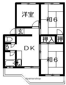 武智マンション(3DK/3階)の間取り写真