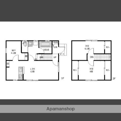 徳島線 鴨島駅 徒歩2分 2階建 新築(2SLDK)の間取り写真