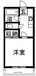 うるし畑荘(1K/1階)の間取り写真