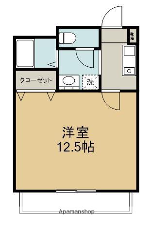 英ビル(1K/3階)の間取り写真