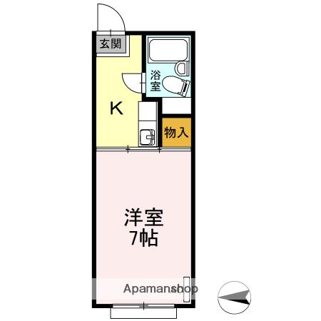コーポ橋田(1K/1階)の間取り写真