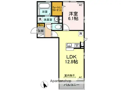 アイリーブ庄町(1LDK/3階)の間取り写真