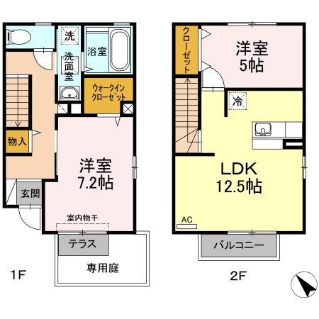 グラン　ＭＯＲＩ(2LDK)の間取り写真