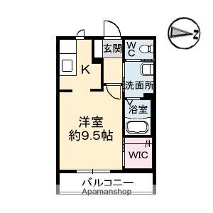 シャーメゾン佐古(1K/1階)の間取り写真