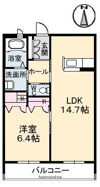 ガーデニアグラン(2LDK/3階)の間取り写真