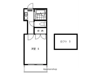 メイフェア10(1K/1階)の間取り写真