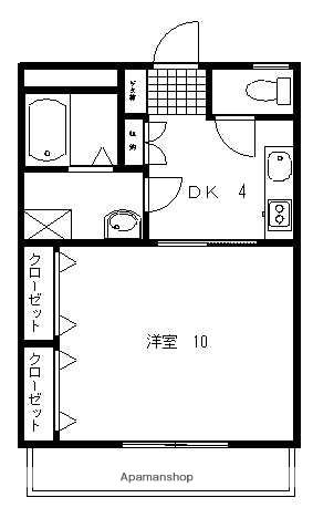 マ・メゾン・吉野(1DK/2階)の間取り写真