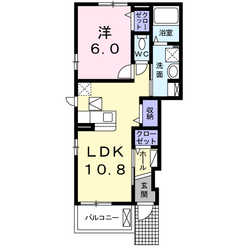 エトワール・K(1LDK/1階)の間取り写真