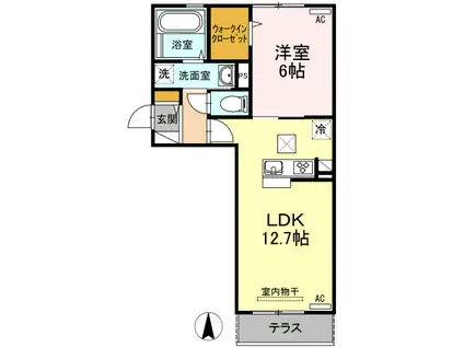 セジュール シンワ(1LDK/3階)の間取り写真