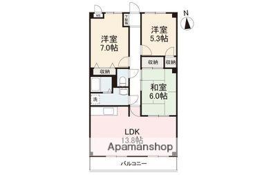 フィネスハーモニーKITA・A(3LDK/3階)の間取り写真