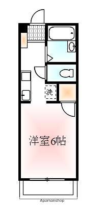 フォブール今里(1K/2階)の間取り写真