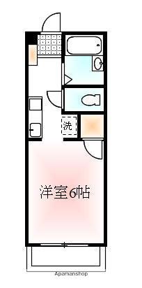 フォブール今里(1K/1階)の間取り写真