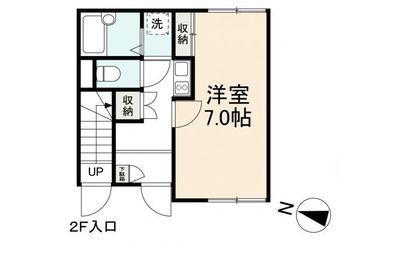 メゾン一刻 工学部南(1K/1階)の間取り写真