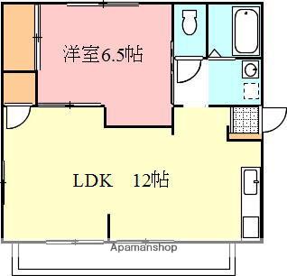 ツインコーポラス(1LDK/2階)の間取り写真