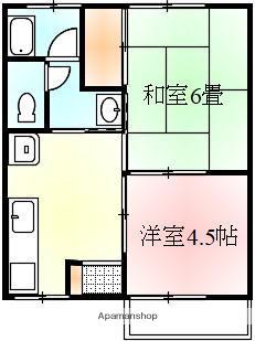 林マンション(2DK/1階)の間取り写真