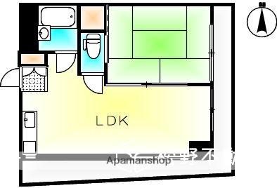 コンフォール錦町(1LDK/5階)の間取り写真
