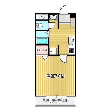 メゾン・ドゥ・ボヌール(1K/2階)の間取り写真