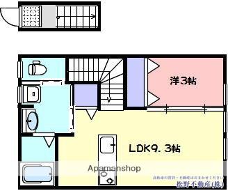 レスポワールK(1LDK/2階)の間取り写真