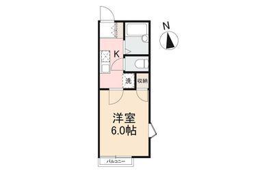 フォレスト三条(1K/1階)の間取り写真