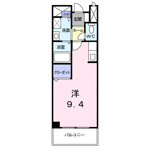 リフティ新浜Ⅰ(ワンルーム/2階)の間取り写真