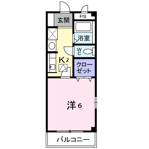 エム・ビューラーA(1K/1階)の間取り写真