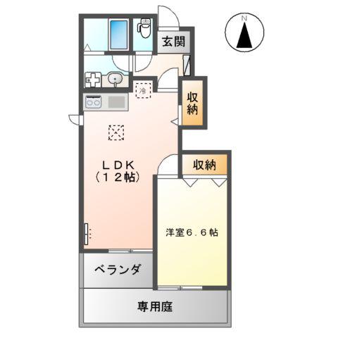 MASAKO(1LDK/1階)の間取り写真