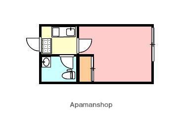 扇町マンション(1K/2階)の間取り写真