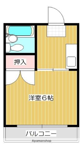 コート藤塚Ⅱ(1K/5階)の間取り写真