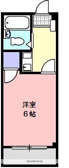 スズカ三木(1K/3階)の間取り写真