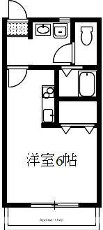 パズ昌栄Ⅱ(1K/1階)の間取り写真
