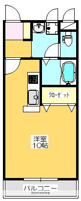 パズ昌栄Ⅱ(1K/1階)の間取り写真