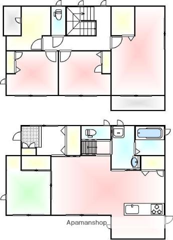 予讃線 丸亀駅 徒歩40分 2階建 築19年(4SLDK)の間取り写真