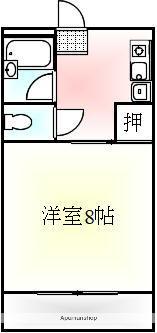 エルソルSHIDO(1K/1階)の間取り写真