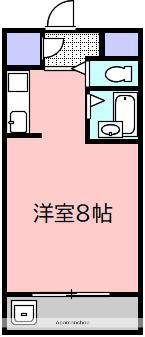 アーバンパレス(ワンルーム/2階)の間取り写真