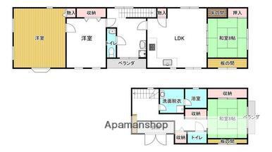 高松琴平電鉄琴平線 栗林公園駅 徒歩8分 2階建 築27年(4LDK)の間取り写真