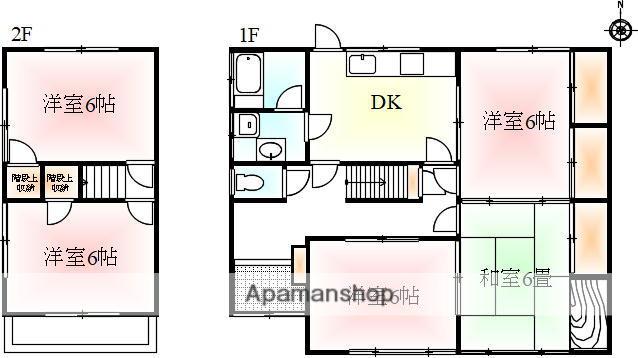 高松琴平電鉄琴平線 円座駅 徒歩35分 2階建 築47年(5DK)の間取り写真