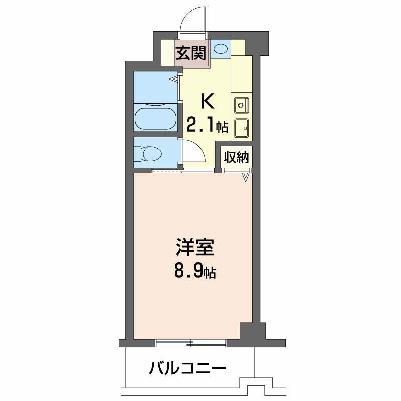 泉川マンション(1K/4階)の間取り写真