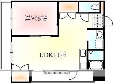 BASE津田(1LDK/4階)の間取り写真