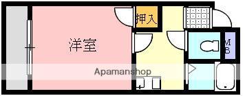 ハイツ福岡(1K/2階)の間取り写真