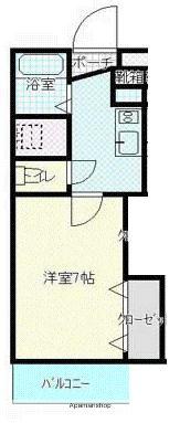 BIGBAN2(1K/1階)の間取り写真