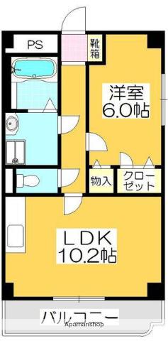 PEACE HOUSE MⅢ(1LDK/2階)の間取り写真