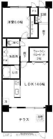 サンライズ太田(1LDK/1階)の間取り写真