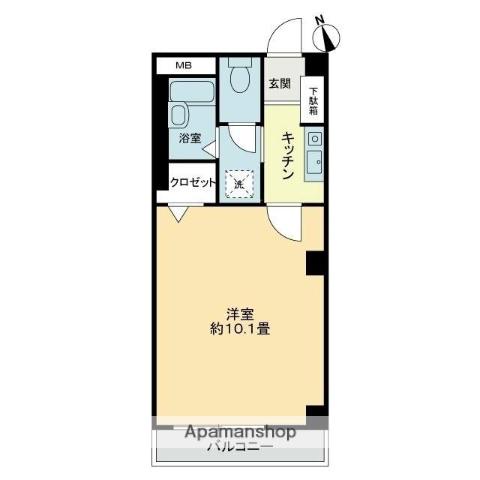 フィネス123(1K/1階)の間取り写真