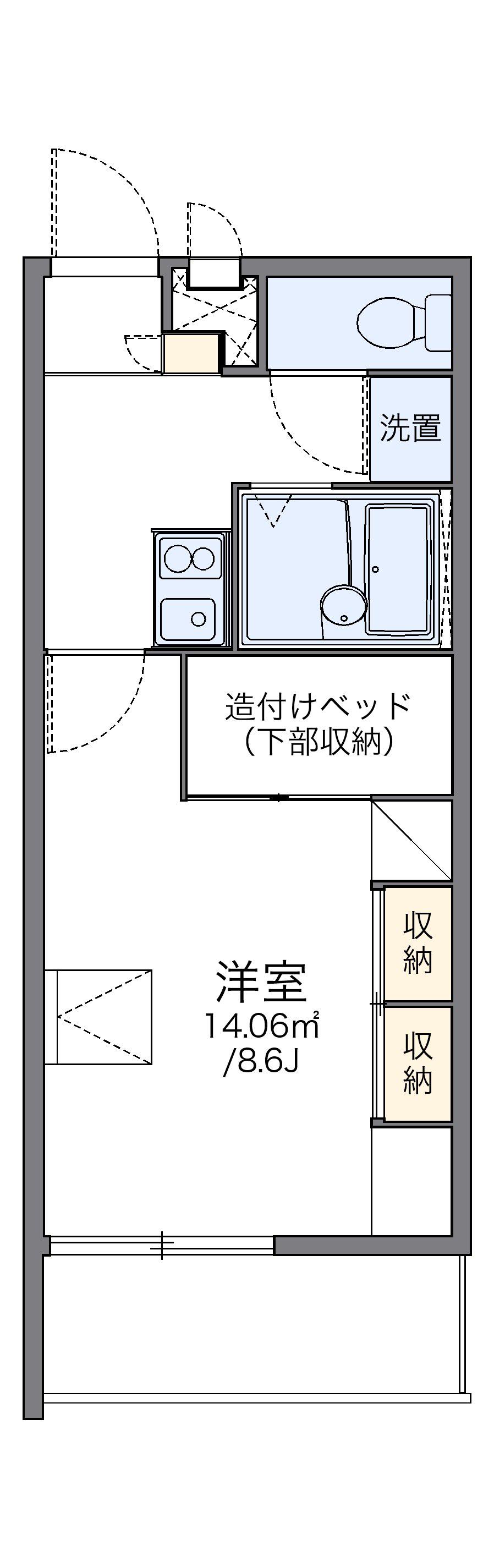 レオパレスMA MAISON SAKO(1K/2階)の間取り写真