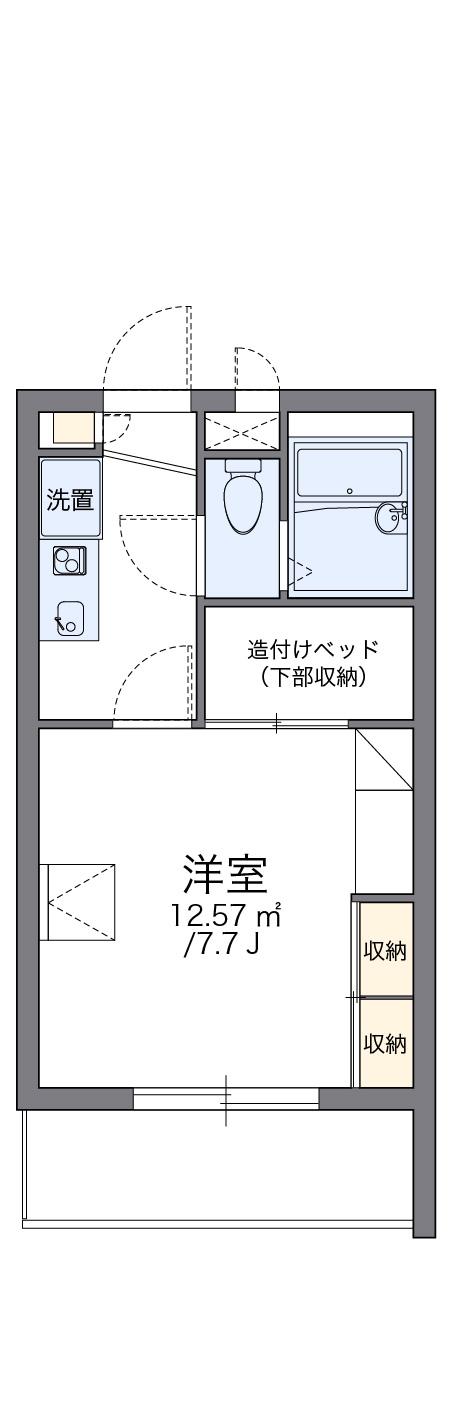 レオパレス川添Ⅱ(1K/3階)の間取り写真