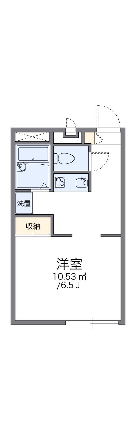 レオパレスラポール松福(1K/1階)の間取り写真