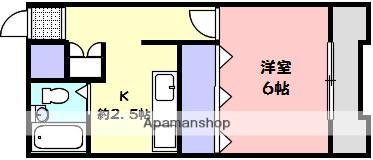 Lコート(1K/2階)の間取り写真