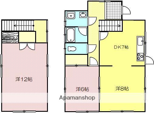 高松琴平電鉄琴平線 空港通り駅 徒歩22分 2階建 築50年(3DK)の間取り写真
