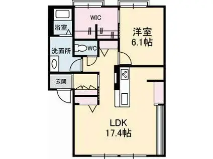 メゾン・ド・バンベール C(1LDK/1階)の間取り写真